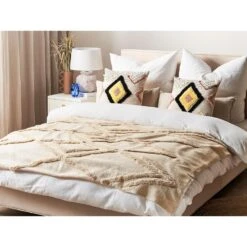 Beliani Plaid MORBI - Beige Katoen 7 Beliani Plaid MORBI - Beige Katoen -Merkloos Winkel 034cb2759fed4bd7a1c3a3093690c64b