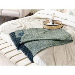 Beliani Plaid PAIRE - Blauw Acryl -Merkloos Winkel 0ce566d672cf44e3931827749a15a279