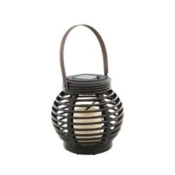 Bellatio Design Lantaarn - Zwart - Solar Tuinverlichting - 16 Cm