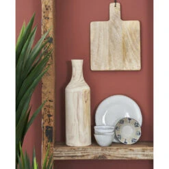 Mica Decorations Vaas - Hout - Bruin - 14 X 47 Cm -Merkloos Winkel 1000005094 0102