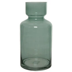 Decoris Groene Vazen/bloemenvaas 6 Liter Van Glas 15 X 30 Cm