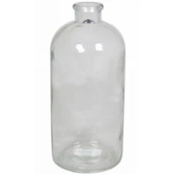Bela Arte Vaas - Glas - 1,6 L - Smalle Hals - 11 X 20 Cm