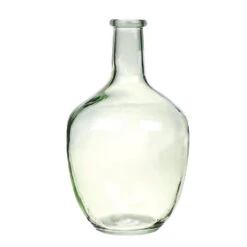 Merkloos Bellatio Flower & Plants - Vaas - Lichtgroen - Glas - 18 X 30 Cm