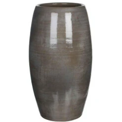 Mica Decorations Vaas - Donkergrijs - Glans - Keramiek - 30 X 50 Cm