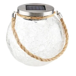 Merkloos 1x Solar Lampen Glazen Pot Op Zonne-energie 13 Cm Tuinverlichting