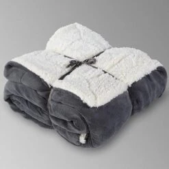 Unique Living Lars - Fleece - Plaid - 150x200 Cm - Antraciet -Merkloos Winkel 1000013491 0102