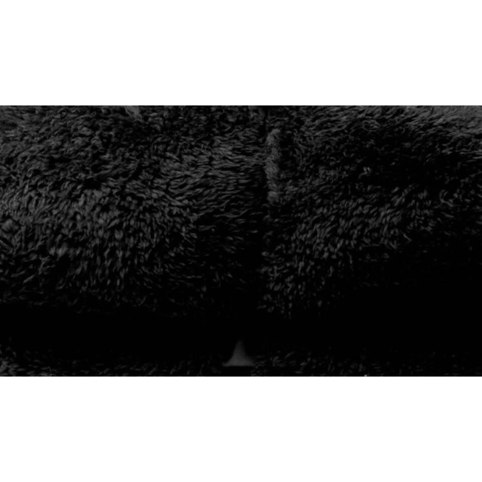 Unique Living - Teddy - Fleece - Plaid - 150x200 Cm - Zwart 4 Unique Living - Teddy - Fleece - Plaid - 150x200 Cm - Zwart - Afbeelding 2