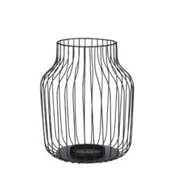 Mica Decorations Saga Lantaarn H35,5 X Ø28 Cm Zwart