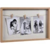 Merkloos Fotolijstje - Bruin Met Wit - Hout - Met 3 Knijpers -Merkloos Winkel 1000019976