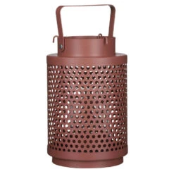 Mica Decorations Lantaarn - Oud Roze - Windlicht - 18 X 12 Cm
