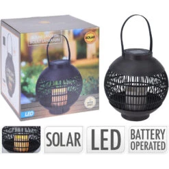 Merkloos Lantaarn - Rond - Zwart - Solar Tuinverlichting - 24 Cm 7 Merkloos Lantaarn - Rond - Zwart - Solar Tuinverlichting - 24 Cm -Merkloos Winkel 1000025304 0102