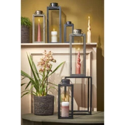 Mica Decorations Arzilla Lantaarn - L13,5 X B13 X H34,5 Cm - Zwart -Merkloos Winkel 1000034314 0110