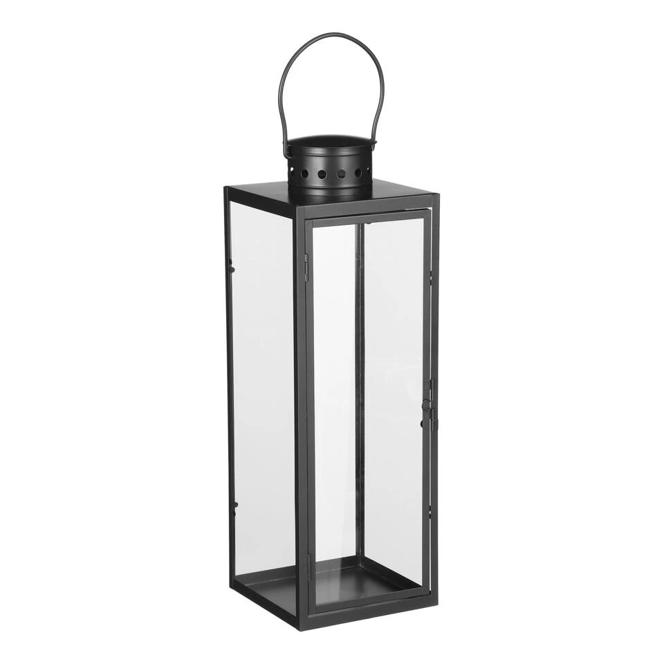 Mica Decorations Arzilla Lantaarn - L15 X B15 X H45 Cm - Zwart 3 Mica Decorations Arzilla Lantaarn - L15 X B15 X H45 Cm - Zwart