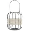 Items Lantaarn - Kaarshouder - Metaal Met Rotan - Zwart - 23 Cm -Merkloos Winkel 1000037737