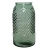 Decoris Vaas - Glas - Groen - Relief - D15 X H28 Cm 2 Decoris Vaas - Glas - Groen - Relief - D15 X H28 Cm -Merkloos Winkel 1000042717