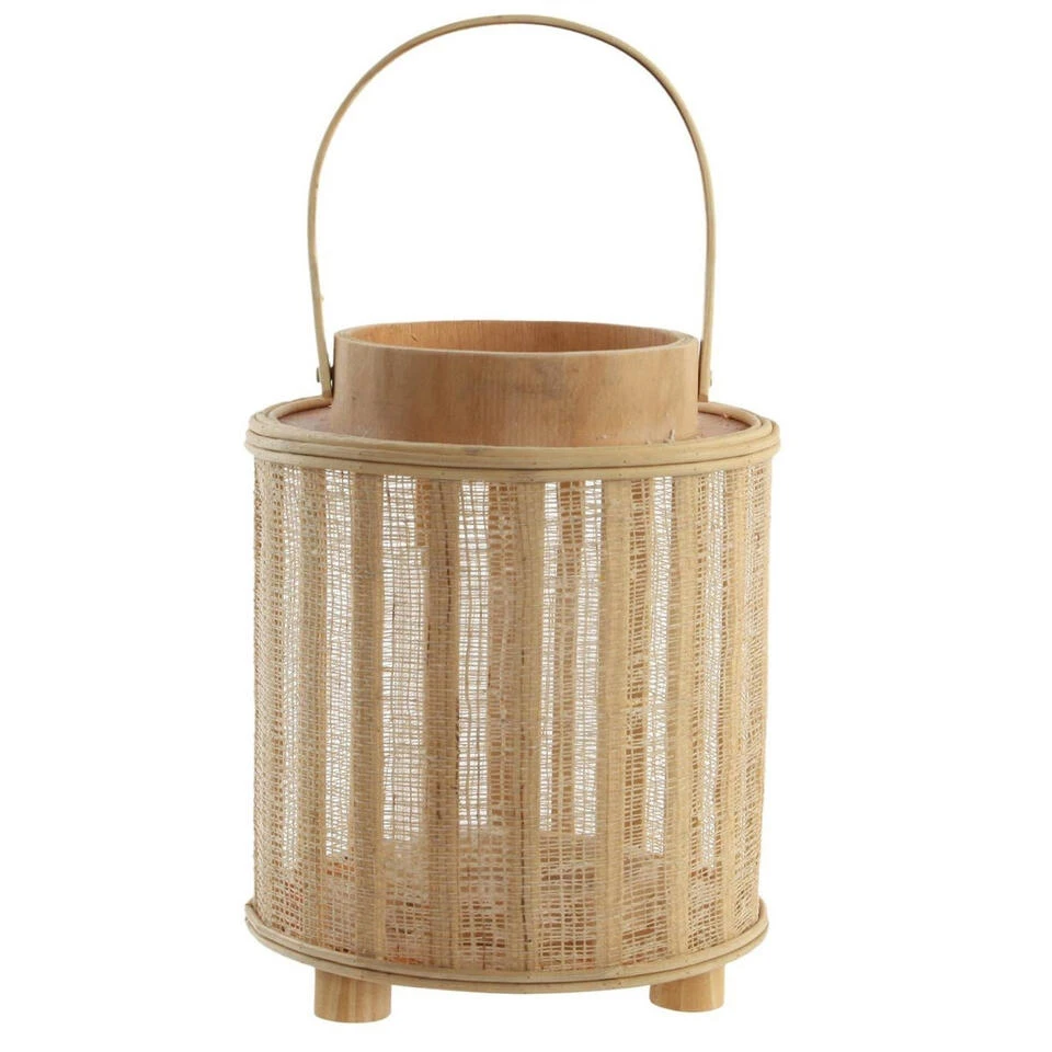 Items Lantaarn - Bruin - Kaarshouder - Hout - 33 Cm 3 Items Lantaarn - Bruin - Kaarshouder - Hout - 33 Cm