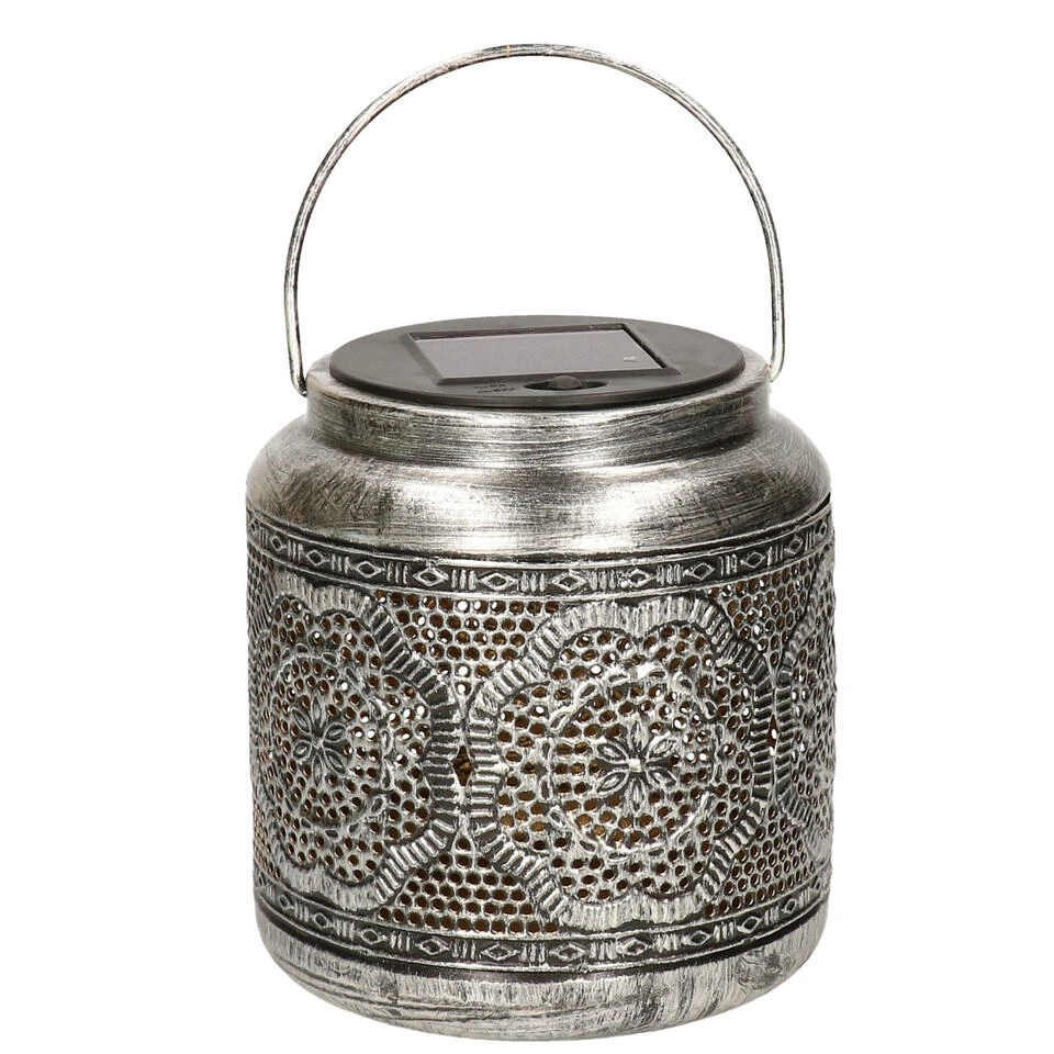 Anna's Collection Lantaarn - Metaal - Antraciet - Solar - 16 Cm 2 Anna's Collection Lantaarn - Metaal - Antraciet - Solar - 16 Cm