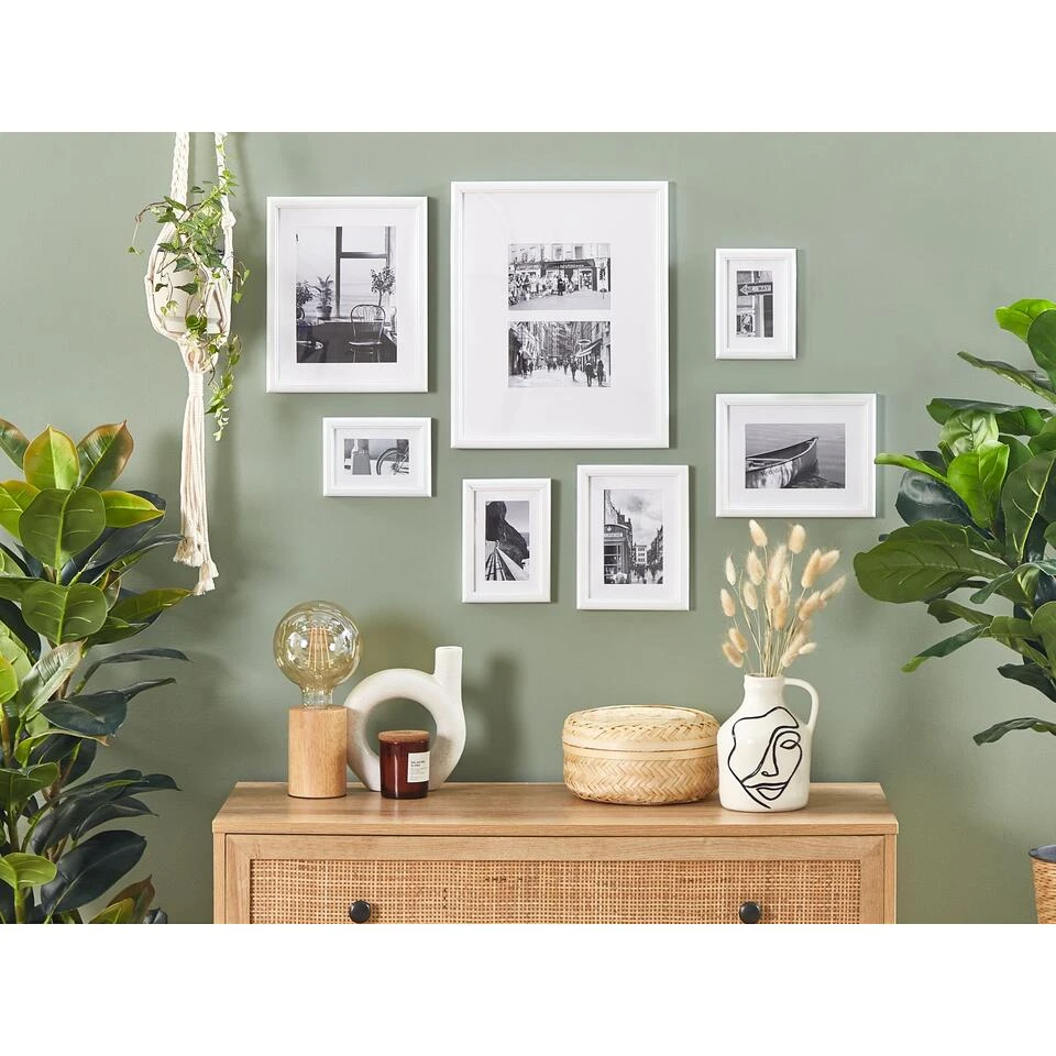 Beliani Fotolijst ZINIARE - Wit Mdf 4 Beliani Fotolijst ZINIARE - Wit Mdf - Afbeelding 2