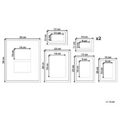 Beliani Fotolijst ZINIARE - Wit Mdf 8 Beliani Fotolijst ZINIARE - Wit Mdf -Merkloos Winkel 1000045223 0102