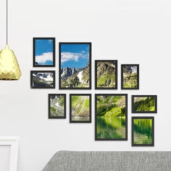 ACAZA Fotowand Met Collage Van 10 Fotolijsten, Multi Fotokaders In MDF, Zwart -Merkloos Winkel 1000047435 0103