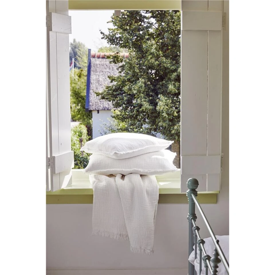 Walra - Plaid Casual Touch - 240x240 Cm - Wit 5 Walra - Plaid Casual Touch - 240x240 Cm - Wit - Afbeelding 3