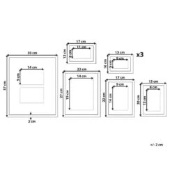 Beliani Fotolijst GARANGO - Wit Mdf -Merkloos Winkel 1000056810 0102