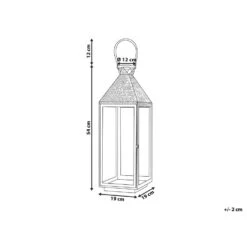 Beliani Windlichtzuilen BALI - Zwart Rvs -Merkloos Winkel 1000057082 0102