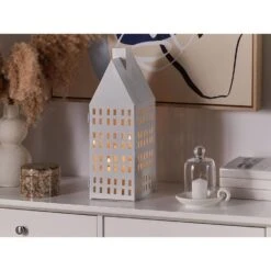 Beliani Windlichtzuilen DOLOK - Wit Ijzer -Merkloos Winkel 1000057084 0101