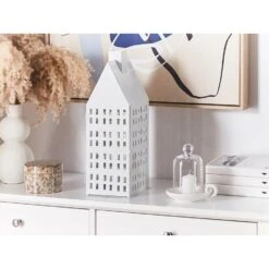 Beliani Windlichtzuilen DOLOK - Wit Ijzer -Merkloos Winkel 1000057084 0103