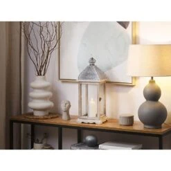 Beliani Windlichtzuilen SAMAR - Wit Ijzer 7 Beliani Windlichtzuilen SAMAR - Wit Ijzer -Merkloos Winkel 1000057085 0101