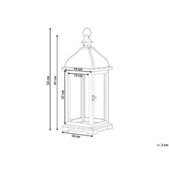 Beliani Windlichtzuilen SAMAR - Wit Ijzer 8 Beliani Windlichtzuilen SAMAR - Wit Ijzer -Merkloos Winkel 1000057085 0102