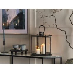 Beliani Windlichtzuilen TENERIFE - Zwart Rvs 7 Beliani Windlichtzuilen TENERIFE - Zwart Rvs -Merkloos Winkel 1000057086 0101