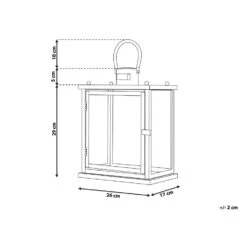 Beliani Windlichtzuilen TENERIFE - Zwart Rvs 8 Beliani Windlichtzuilen TENERIFE - Zwart Rvs -Merkloos Winkel 1000057086 0102