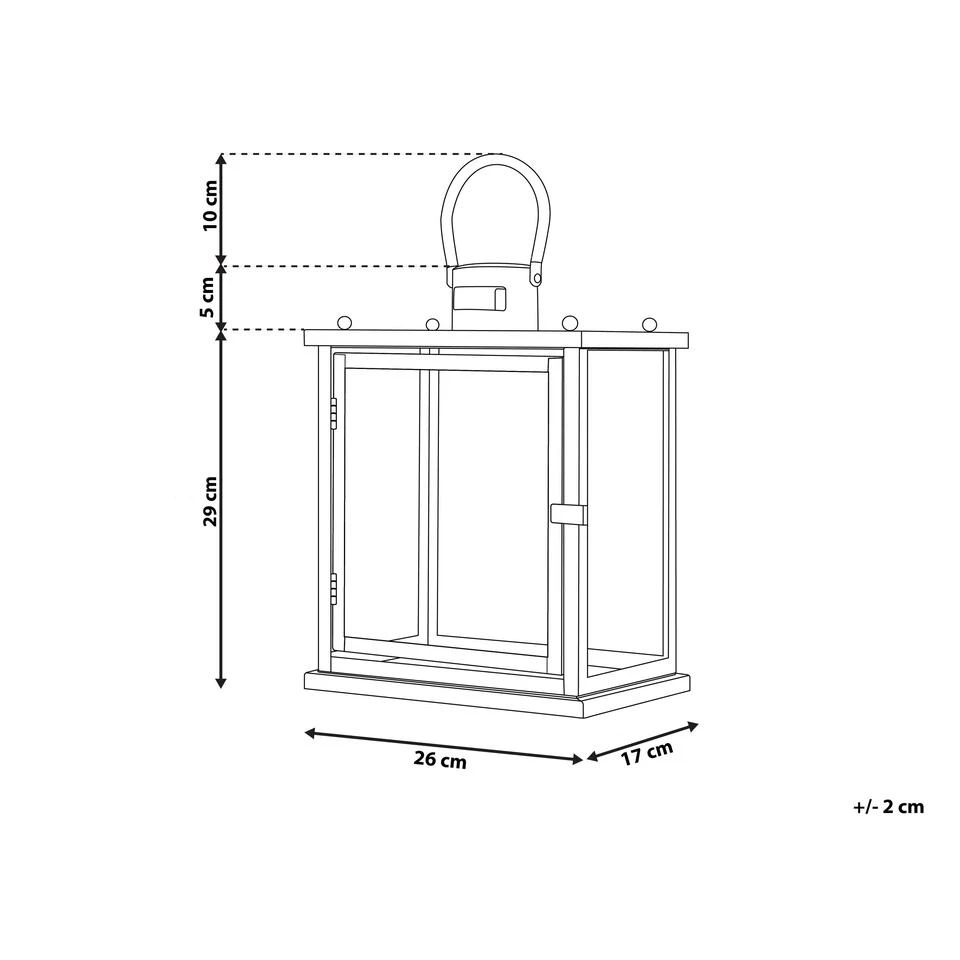 Beliani Windlichtzuilen TENERIFE - Zwart Rvs 5 Beliani Windlichtzuilen TENERIFE - Zwart Rvs - Afbeelding 3
