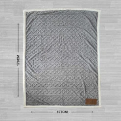 O’DADDY® Plaid – Plaids Super Zacht– Sherpa Deken 135x185cm - Grijs -Merkloos Winkel 1000060727 0102