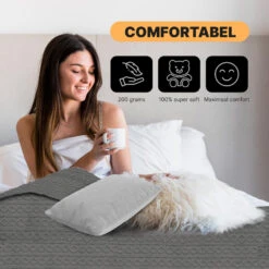 O’DADDY® Plaid – Plaids Super Zacht– Sherpa Deken 135x185cm - Grijs -Merkloos Winkel 1000060727 0108