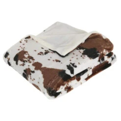 Atmosphera Plaid - Koeienprint - Polyester - 130 X 160 Cm