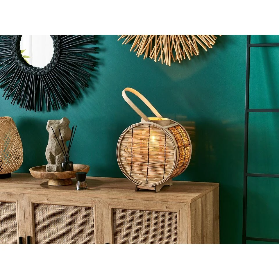 Beliani Lantaarn BISTAL - Natuurlijk Rotan 4 Beliani Lantaarn BISTAL - Natuurlijk Rotan - Afbeelding 2