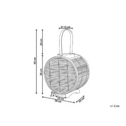Beliani Lantaarn BISTAL - Natuurlijk Rotan 8 Beliani Lantaarn BISTAL - Natuurlijk Rotan -Merkloos Winkel 1000064790 0102