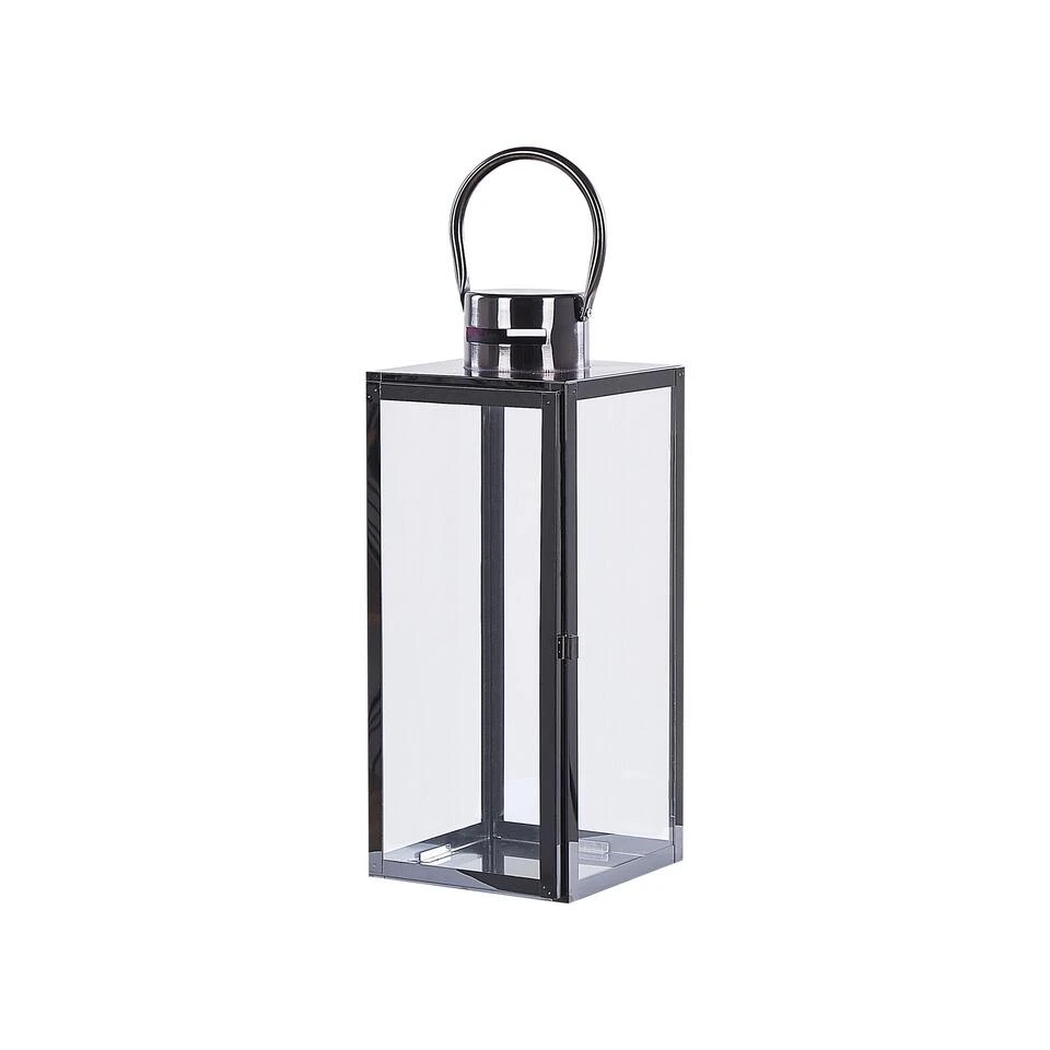 Beliani Windlichtzuilen CYPRUS - Zwart Rvs 3 Beliani Windlichtzuilen CYPRUS - Zwart Rvs