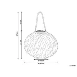 Beliani Lantaarn BESAH - Natuurlijk Bamboehout -Merkloos Winkel 1000064792 0102