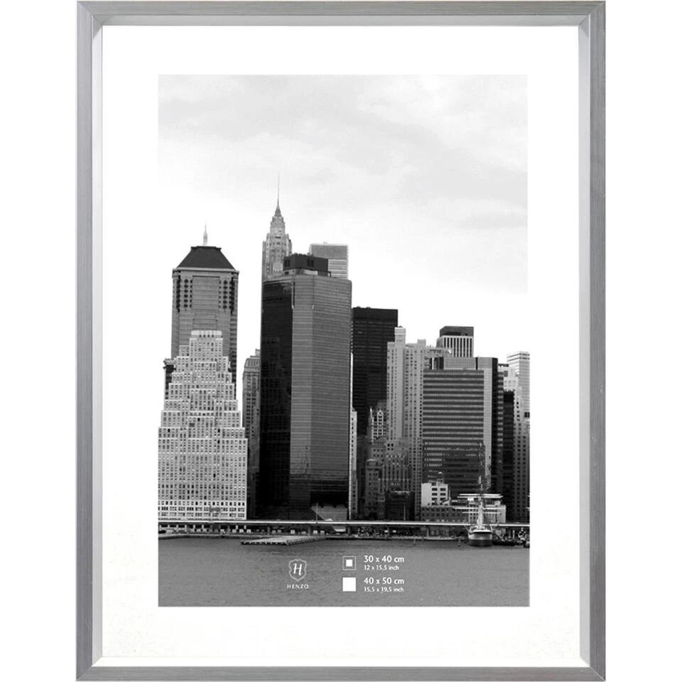 Henzo Fotolijst Metallica - Fotomaat 40x50 Cm - Zilver 3 Henzo Fotolijst Metallica - Fotomaat 40x50 Cm - Zilver
