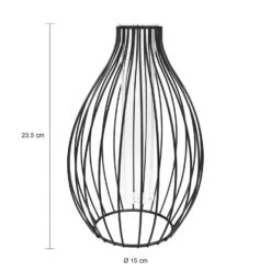 QUVIO Vaasje Met Metalen Spijlen - Zwart -Merkloos Winkel 1000071676 0102