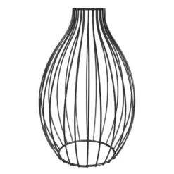 QUVIO Vaasje Met Metalen Spijlen - Zwart -Merkloos Winkel 1000071676 0103