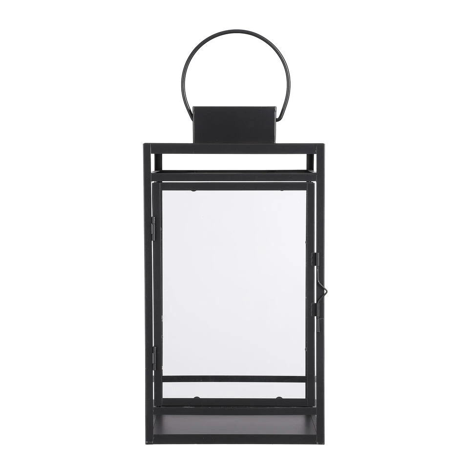 Mica Decorations Storm Lantaarn - L19,5 X B19 X H36 Cm - Zwart 4 Mica Decorations Storm Lantaarn - L19,5 X B19 X H36 Cm - Zwart - Afbeelding 2