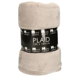In The Mood - Fleece Deken/plaid - Grijs - 130 X 180 Cm - Bank/bed