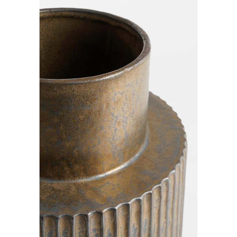 Mica Decorations Dado Vaas - H28 X Ø19 Cm - Keramiek - Brons 4 Mica Decorations Dado Vaas - H28 X Ø19 Cm - Keramiek - Brons - Afbeelding 2