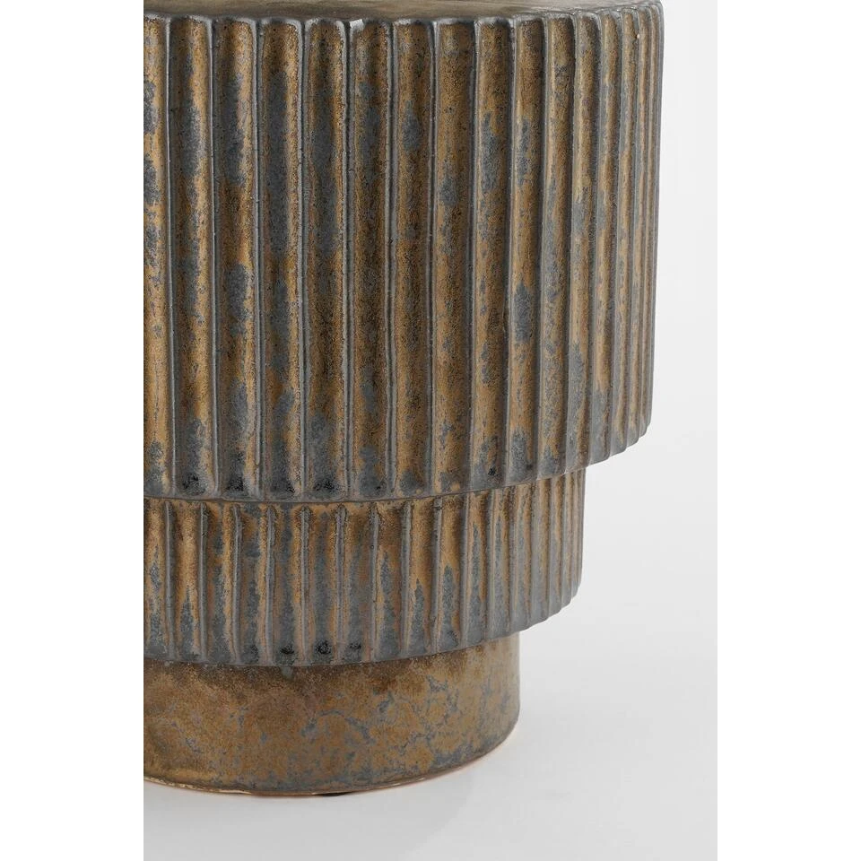 Mica Decorations Dado Vaas - H28 X Ø19 Cm - Keramiek - Brons 5 Mica Decorations Dado Vaas - H28 X Ø19 Cm - Keramiek - Brons - Afbeelding 3