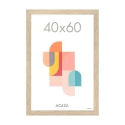 ACAZA Fotokader - Fotolijst - 40x60 Cm - MDF Hout - Lichte Eik Kleur