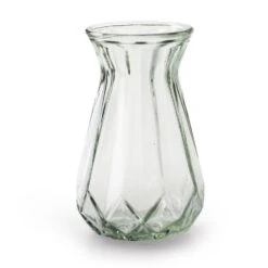 Jodeco Bloemenvaas - Stijlvol Model - Helder/transparant Glas - H15 X D10 Cm